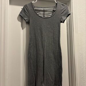 Bozzolo Heather Gray Strappy Back Dress